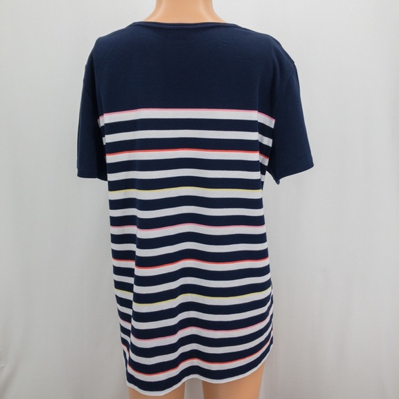 Croft & Barrow Short Sleeve Classic Tee Womens Size XL Navy Stripes EUC - Picture 4 of 10